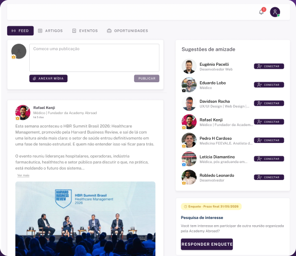 Prévia de Feed colaborativo na Plura